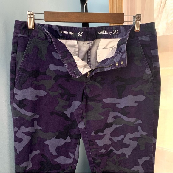GAP Skinny Mini Navy Camo Khaki Pants - Picture 4 of 7
